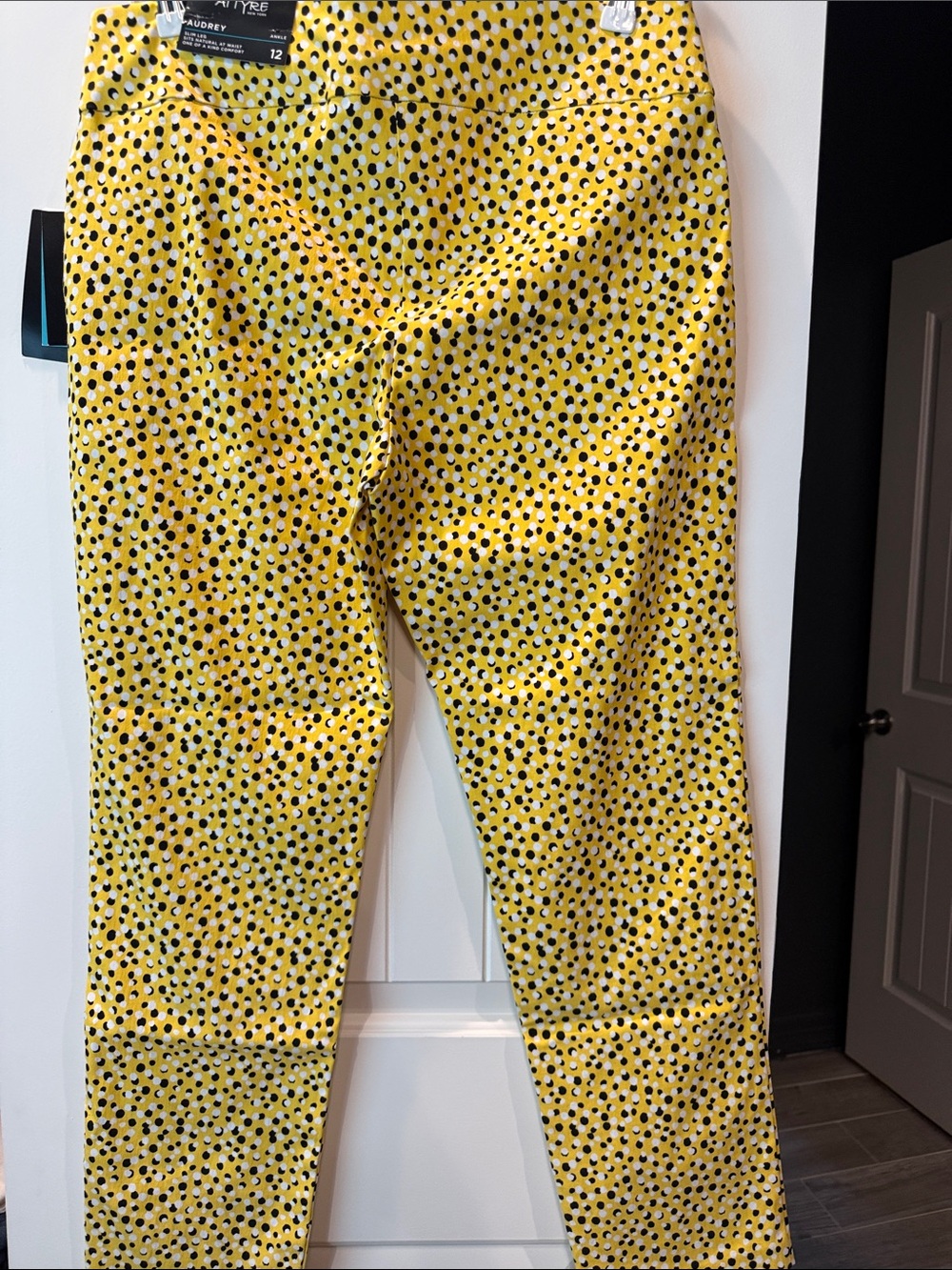 Attyre Yellow Polka Dot Women's Chinos - Picture 7 of 7